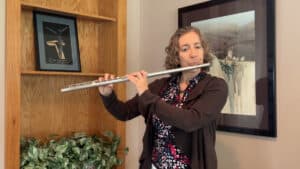Photo of Kathleen Basi teaching beginner fills for obbligato instruments