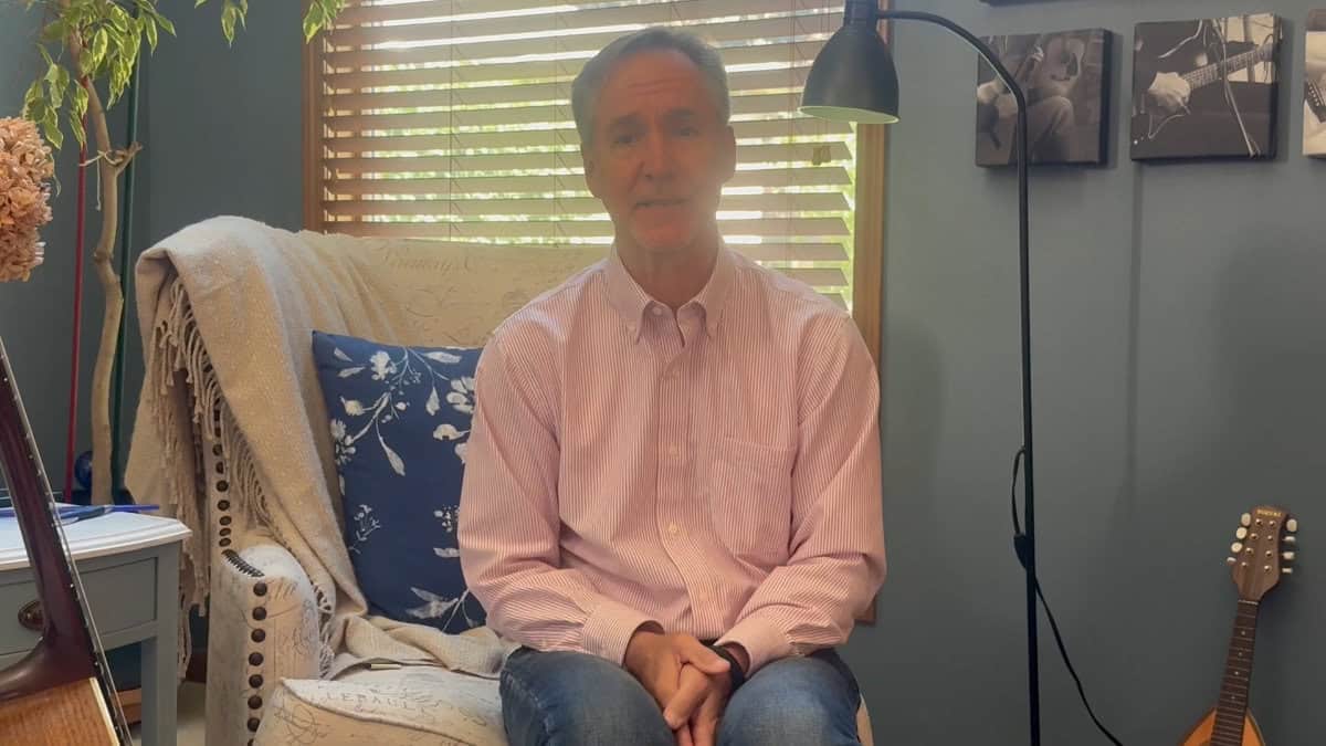 Screenshot of video where Steve Petrunak discusses managing performance anxiety