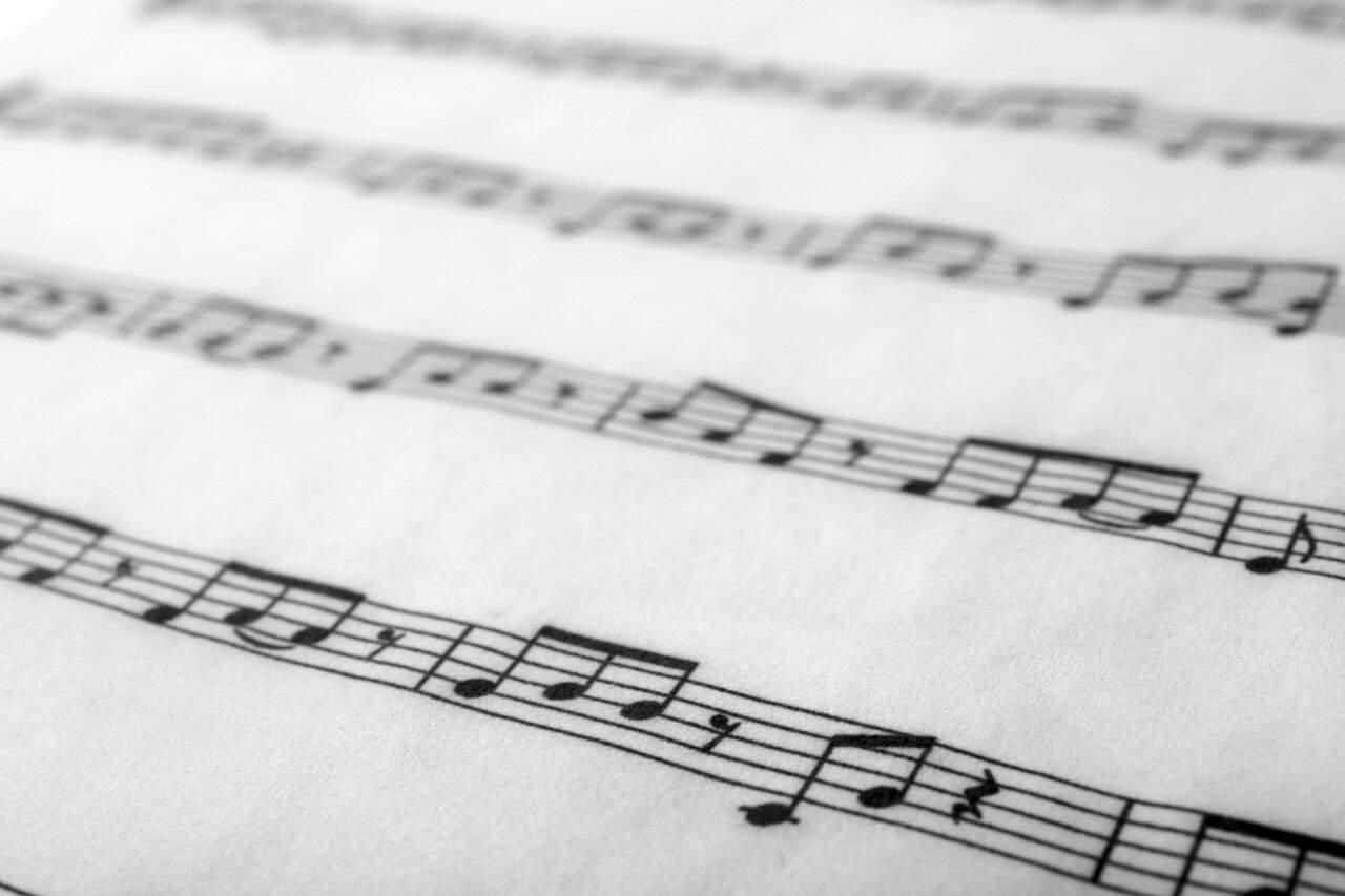 Photo of sheet music with musical rests