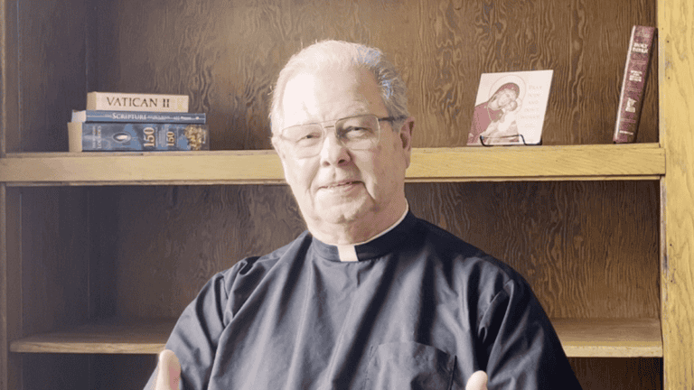 Photo of Fr. Randy Phillips reflecting on All Souls Day